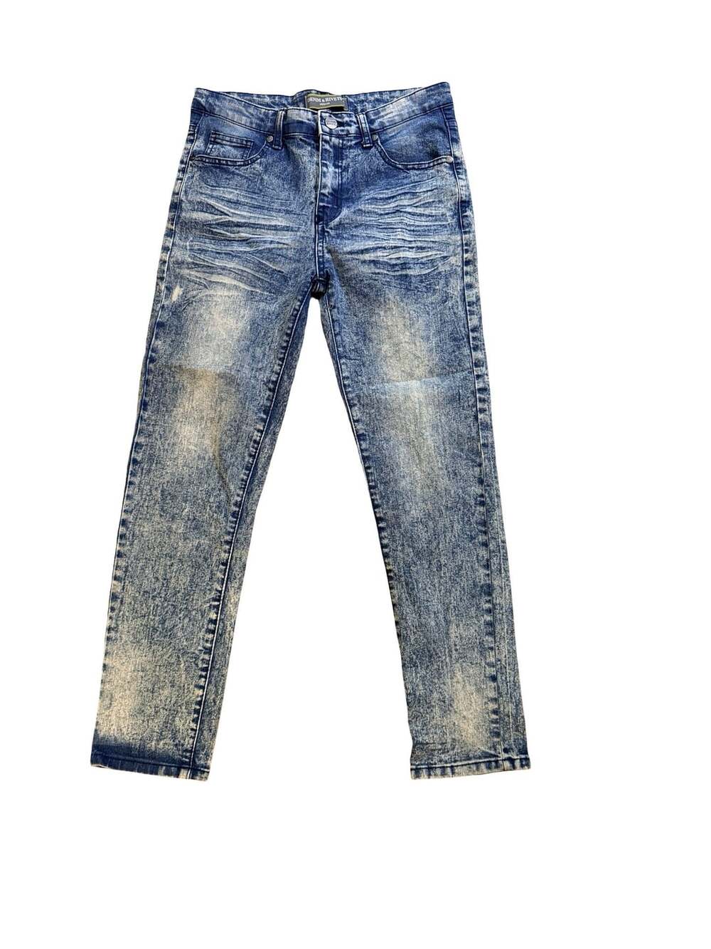 Denim & Rivets Acid Wash Distressed Skinny Jeans Youth Size 12